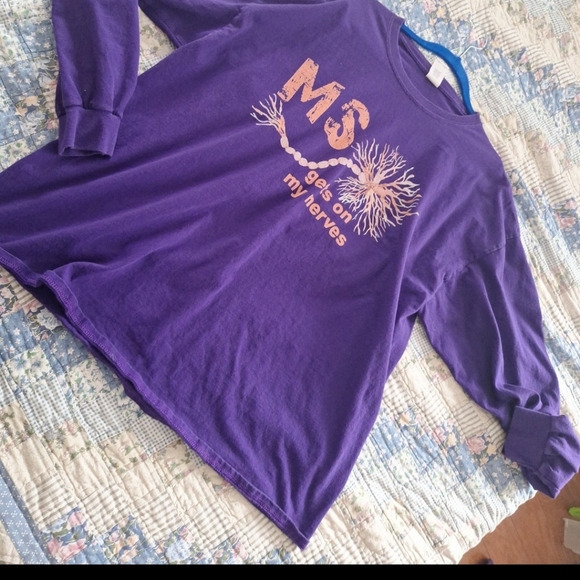 Gildan longsleeves Purple MS support - Picture 13 of 13